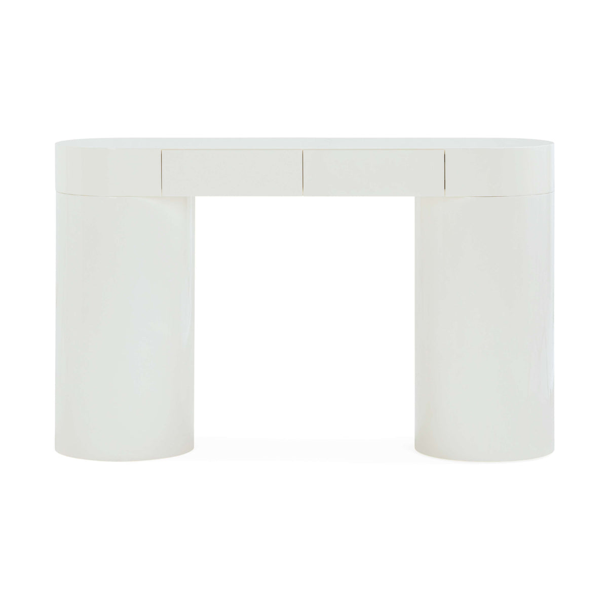 Mira 50" High Gloss Console Table - Cream - Image 1