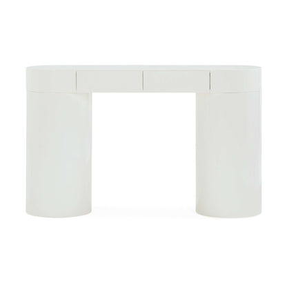 Mira 50" High Gloss Console Table - Cream - Image 1
