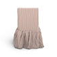 Gertrude Striped Performance Linen Skirted Dining Chair - Brown - Image 5