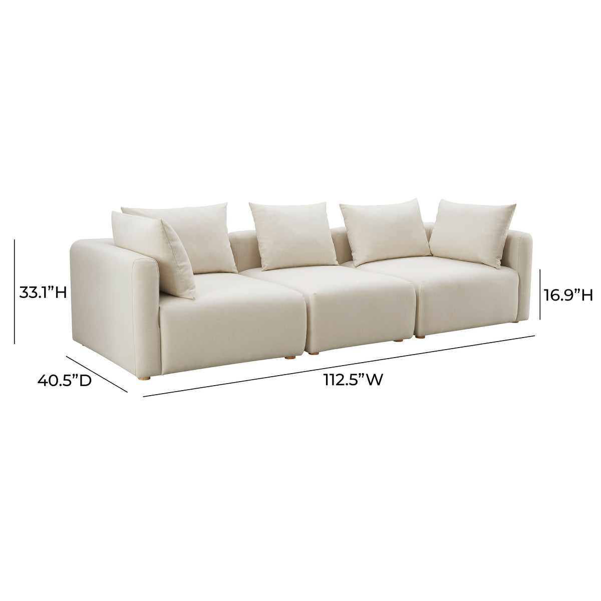 Hangover Modular Sofa (112"-145") - Off-White / 112" - Image 7