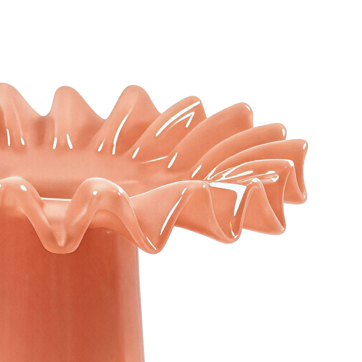 Ruff Salmon Glass Vase - Image 2