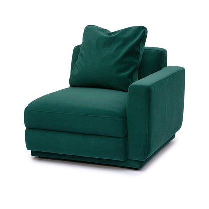 Perry Modular Corner Chair - Deep Green / RAF - Image 1
