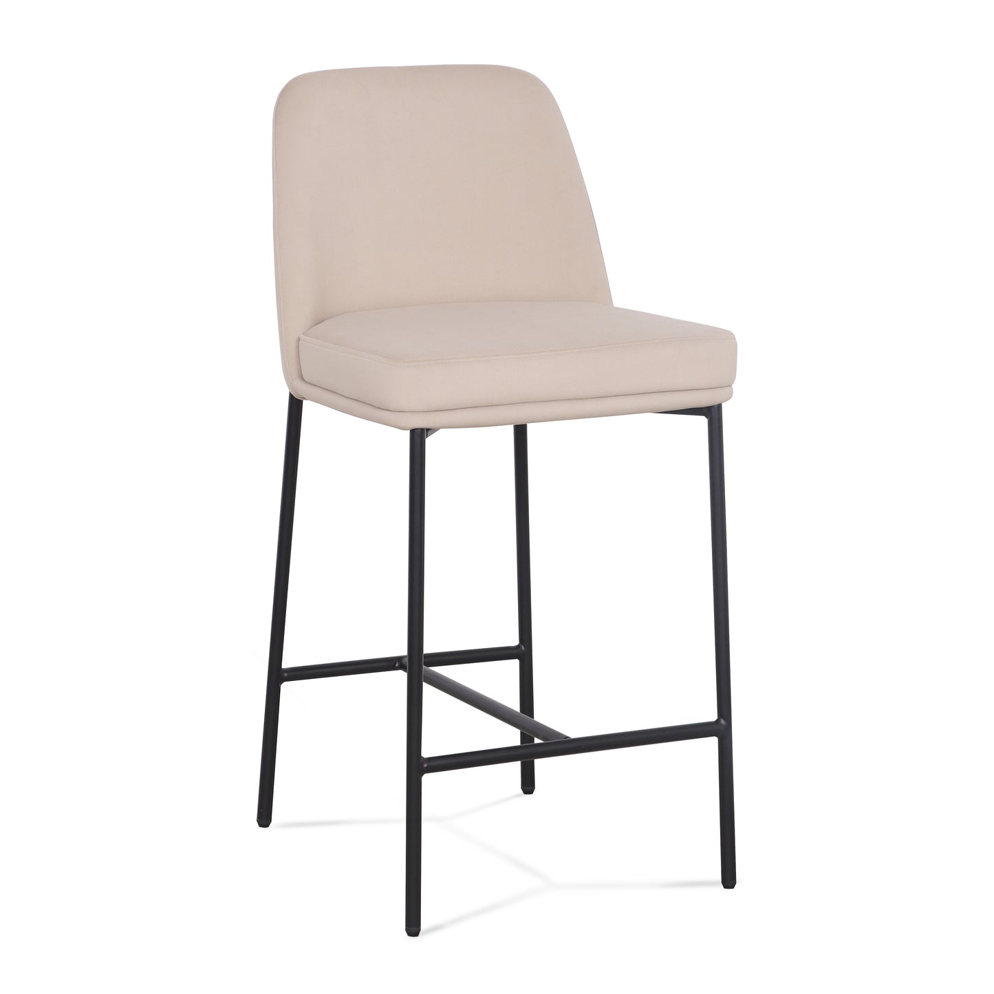 Sydney Performance Velvet Counter Stool Set of 2 - Taupe - Image 4