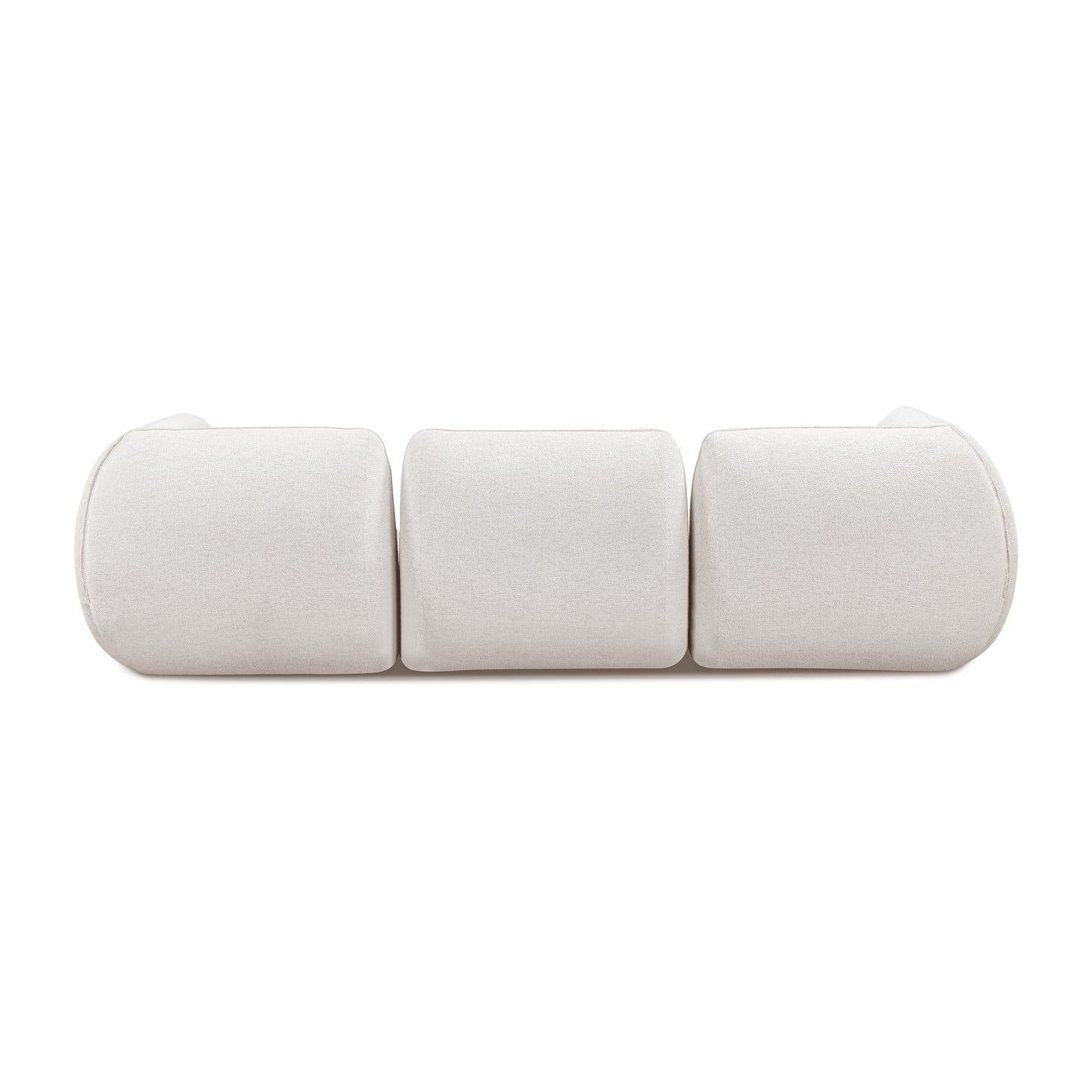 Arezza 4-Piece Stone White Contract-Grade Basketweave Chenille Modular Sectional - Image 4