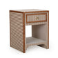 Kora 18" Cotton Jute 1-Drawer Contract-Grade Nightstand - Brown - Image 2