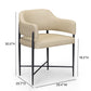 Sezanne Contract-Grade Vegan Leather Dining Chair - Taupe - Image 6