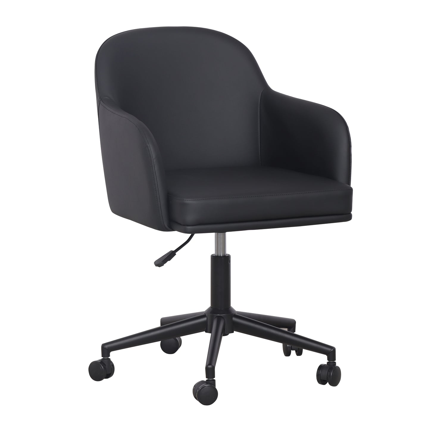 Sydney Performance Vegan Leather Office Desk Chair - Black - Image 2