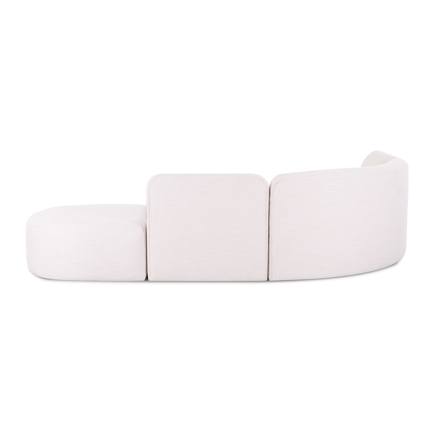 Gorge 5-Piece Modular Euro Sectional - Cream - Image 3