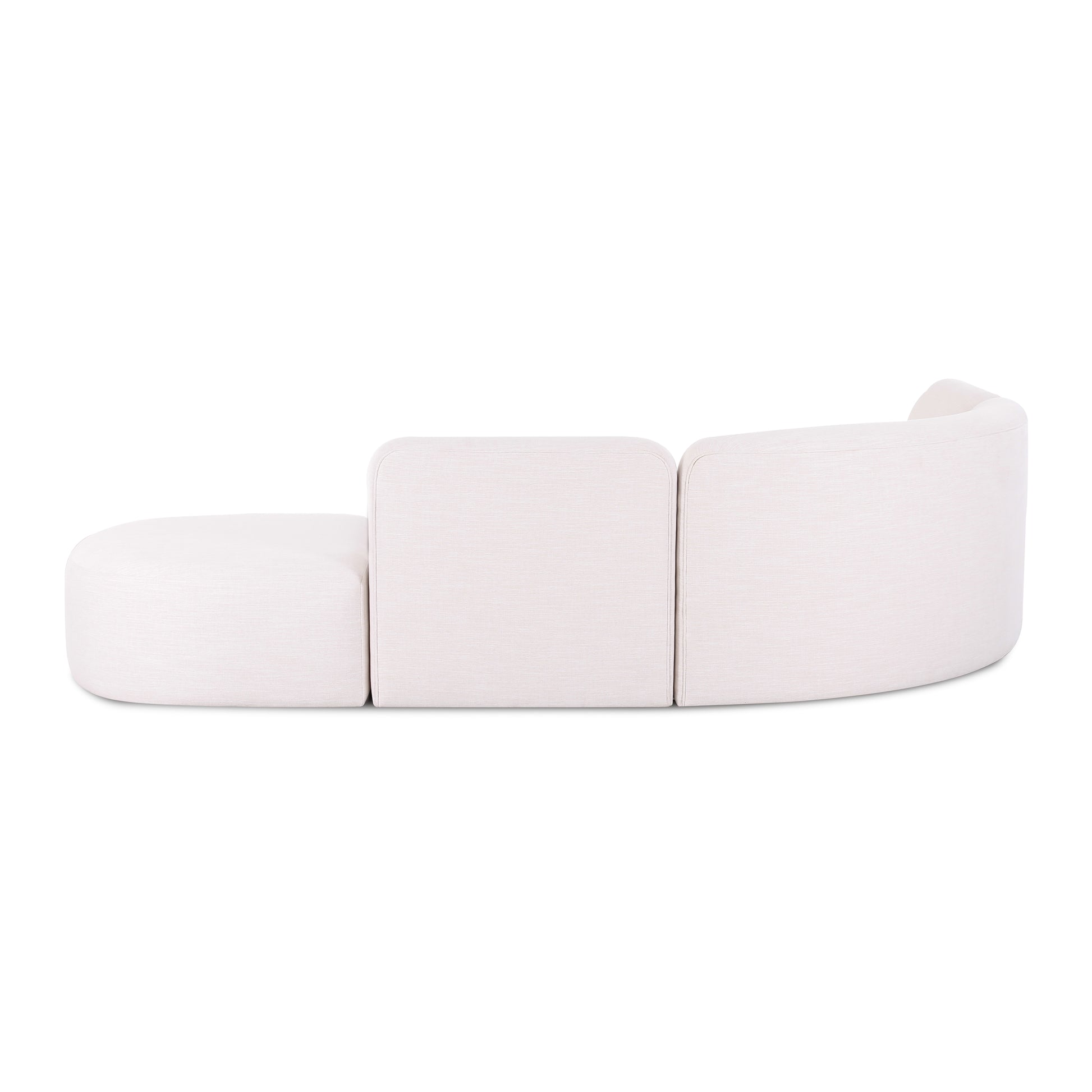 Gorge 5-Piece Modular Euro Sectional - Cream - Image 3