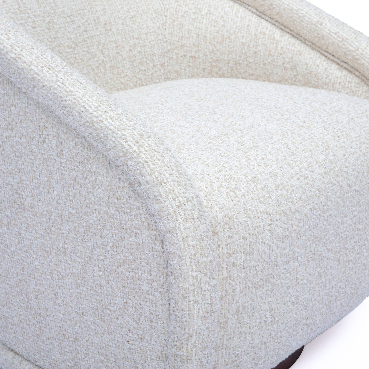 Clarke Cream Performance Boucle Swivel Accent Chair - Image 5