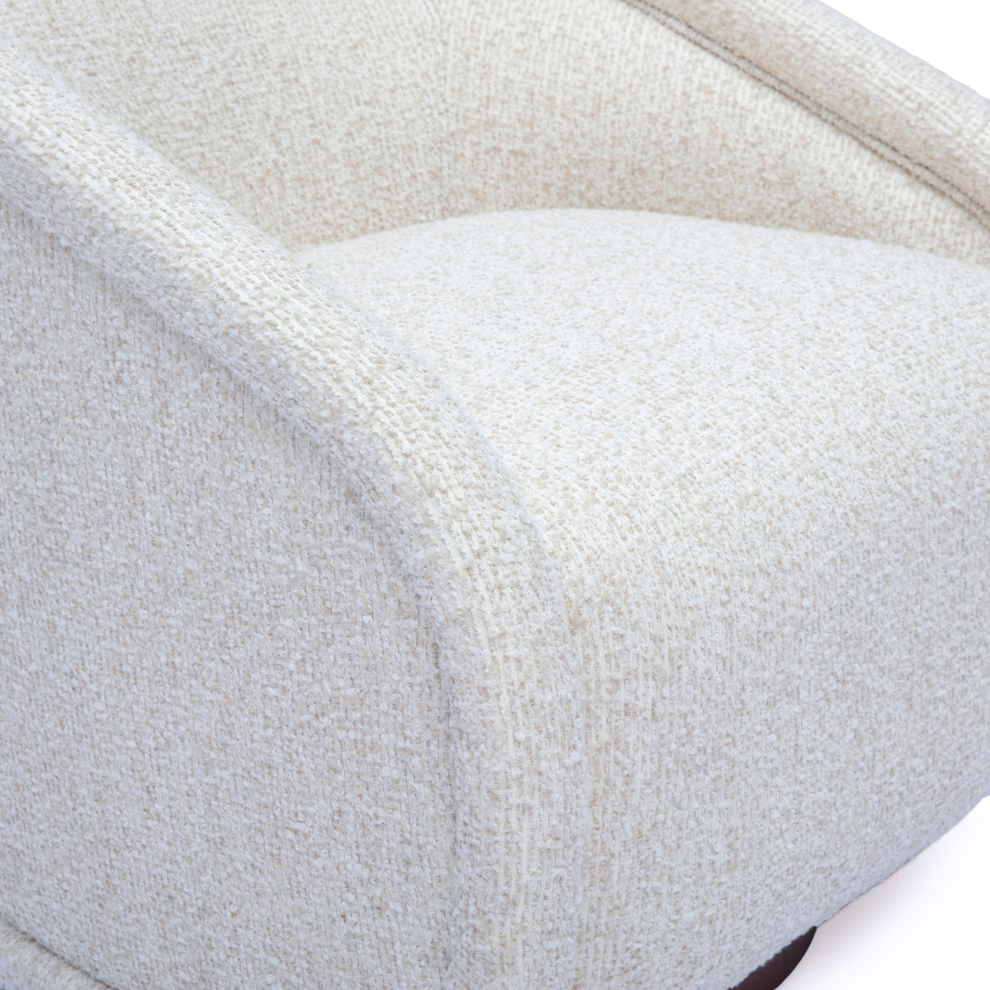 Clarke Cream Performance Boucle Swivel Accent Chair - Image 5