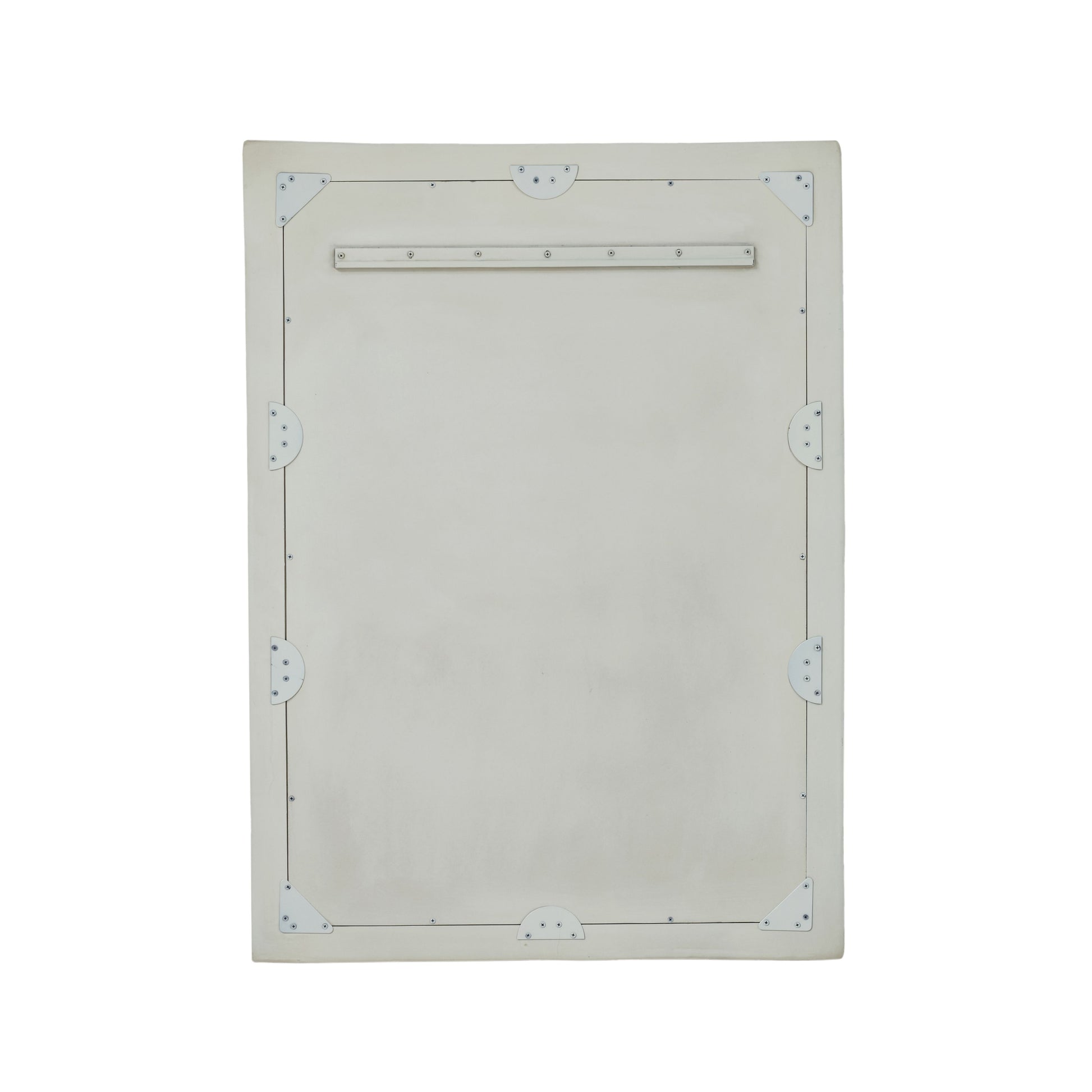 Orpheus 34"X47" Ribbed Faux Stone Rectangular Wall Mirror - Image 4