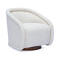 Clarke Cream Performance Boucle Swivel Accent Chair - Image 1