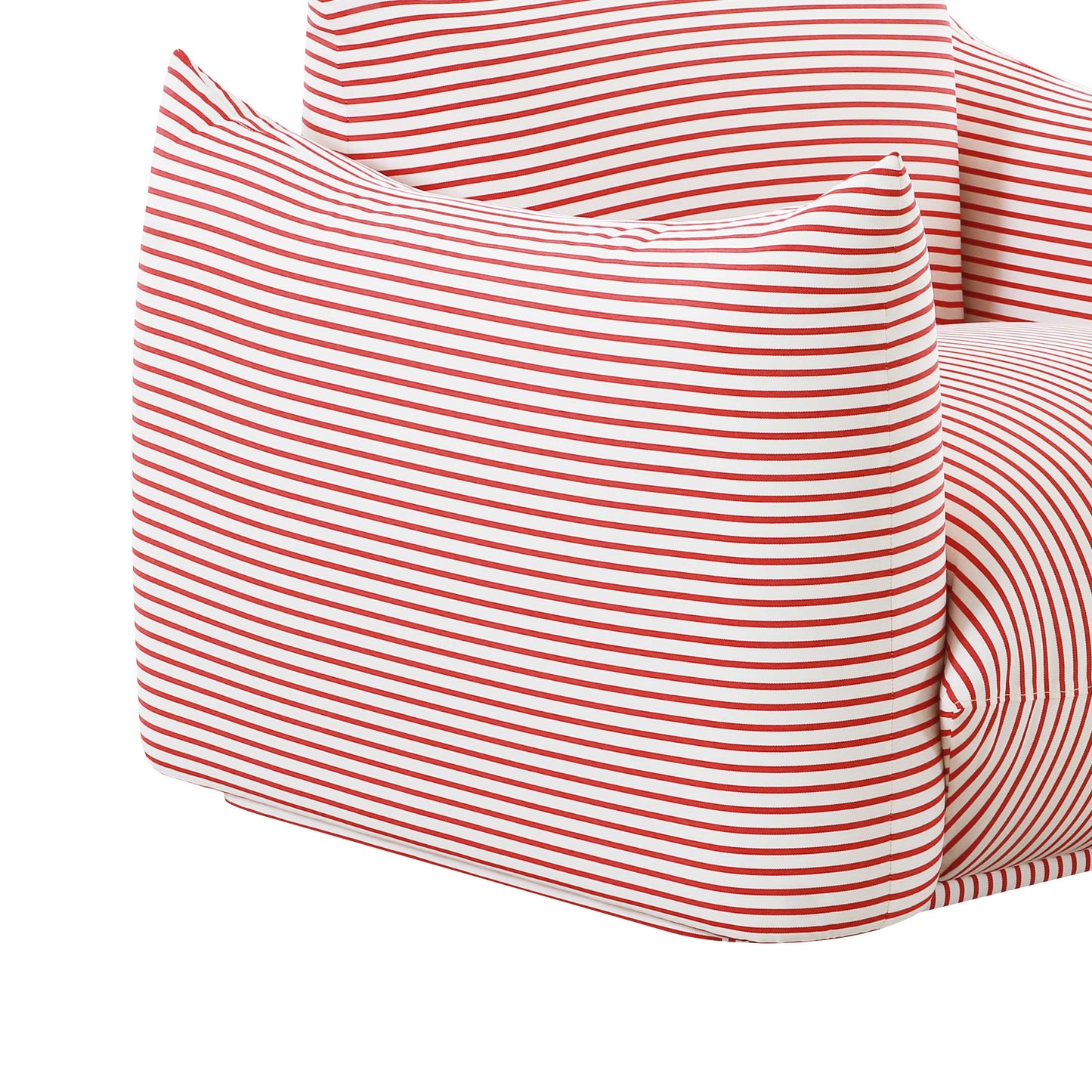Saint Tropez Stuffed Indoor/Outdoor Armchair - Red - Image 5