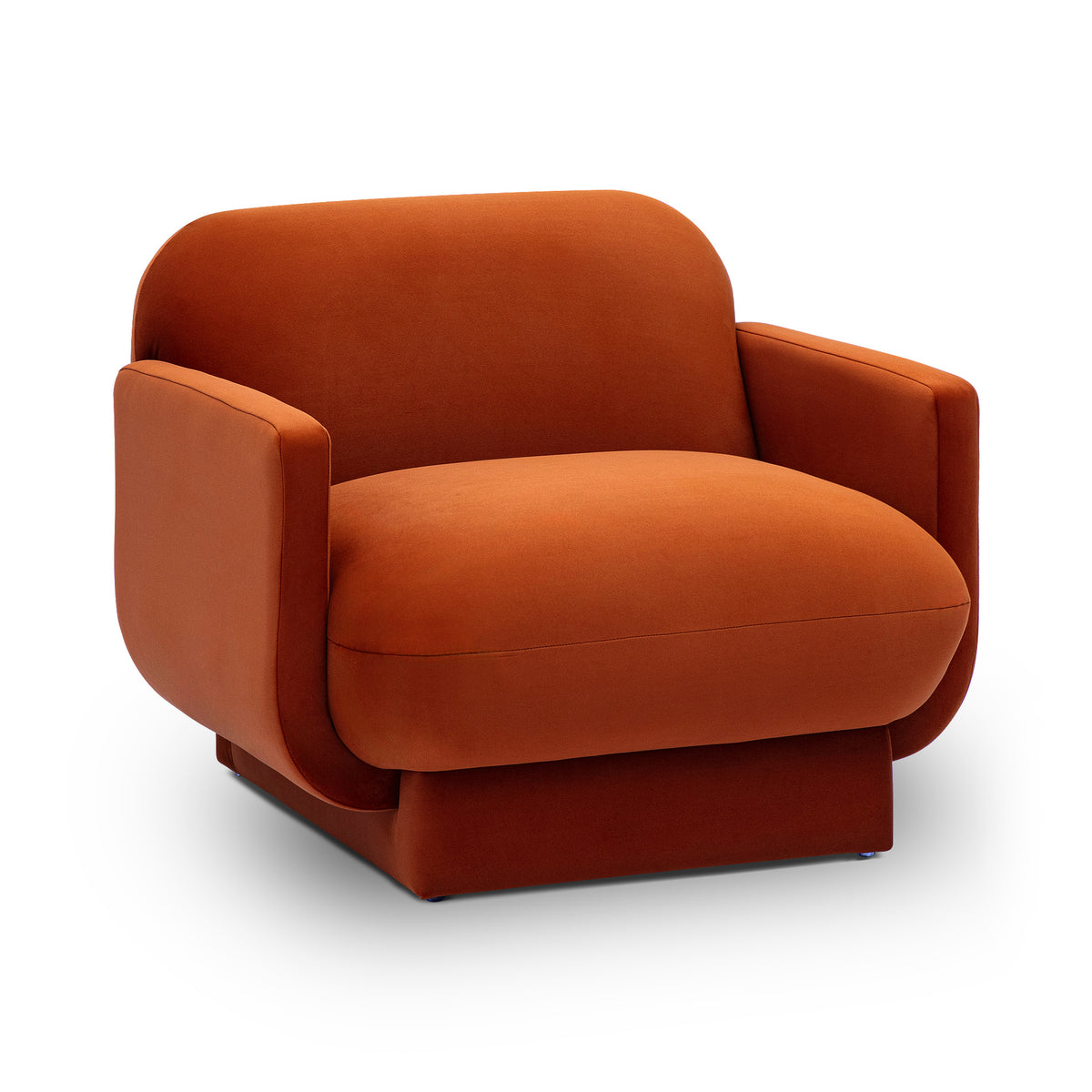 Azalea Performance Velvet Accent Chair - Rust Orange - Image 1