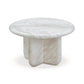 Juju Faux Marble Indoor/Outdoor Round Coffee Table (24"-32") - White / 24" - Image 4