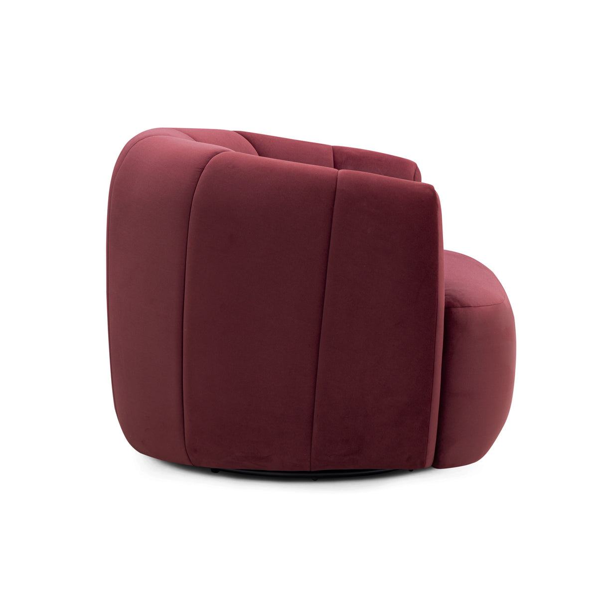 Jasmine Swivel Accent Chair - Berry Red - Image 4