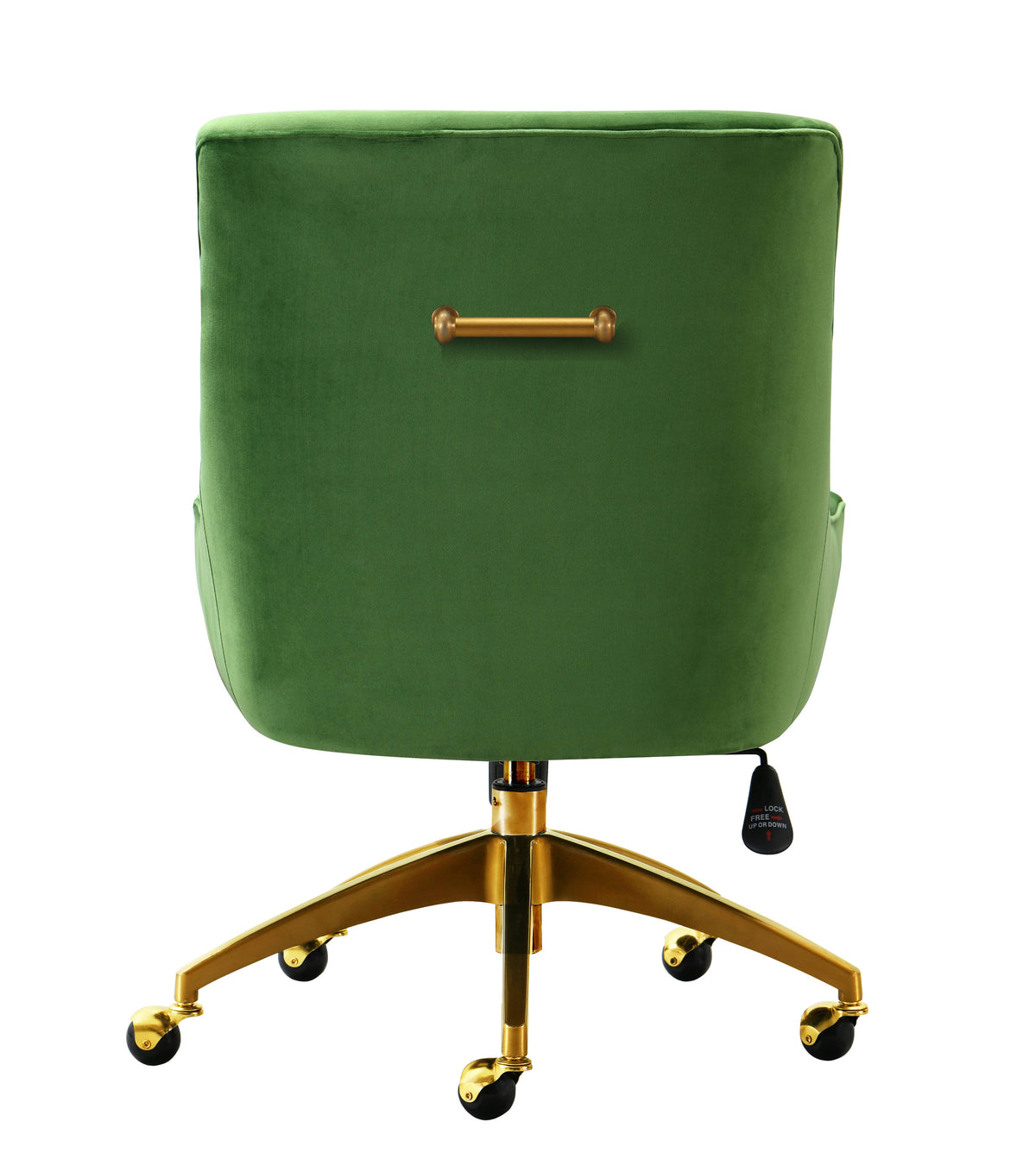 Beatrix Performance Velvet Office Swivel Chair - Green - Image 4