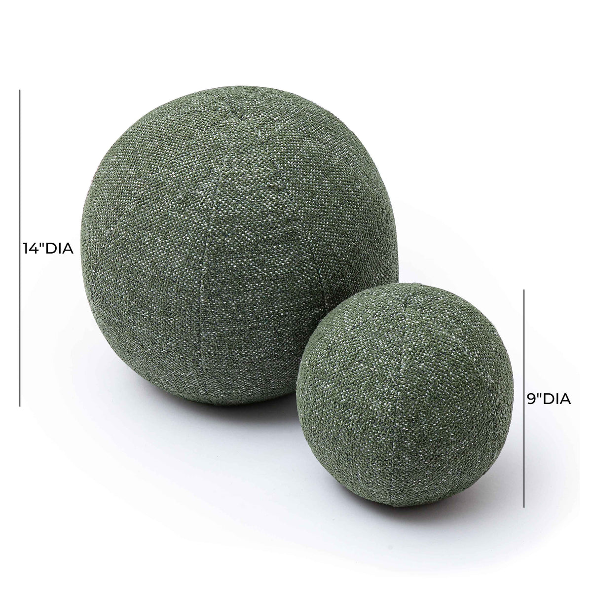 Boba Ball Throw Pillow (9"-14") - Forest Green / Large - Image 6