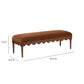 Oodle 56.5" Performance Vegan Mohair Bench - Bronze / Walnut - Image 6
