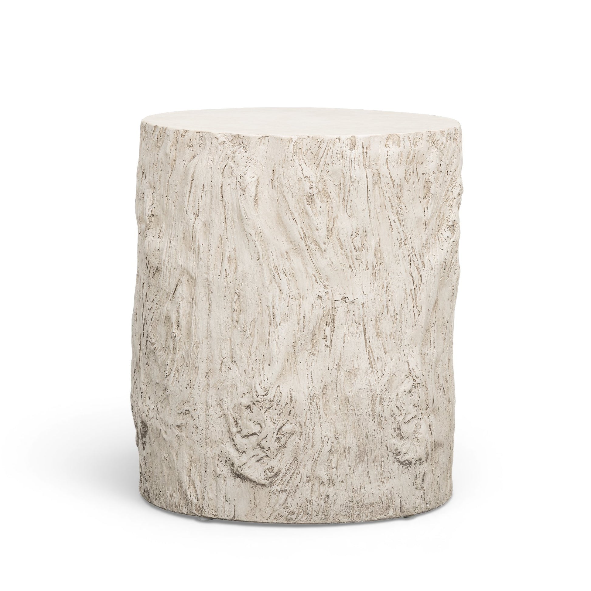 Fawn Driftwood Concrete Indoor/Outdoor Side Table - Image 1
