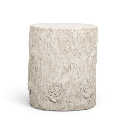 Fawn Driftwood Concrete Indoor/Outdoor Side Table - Image 1