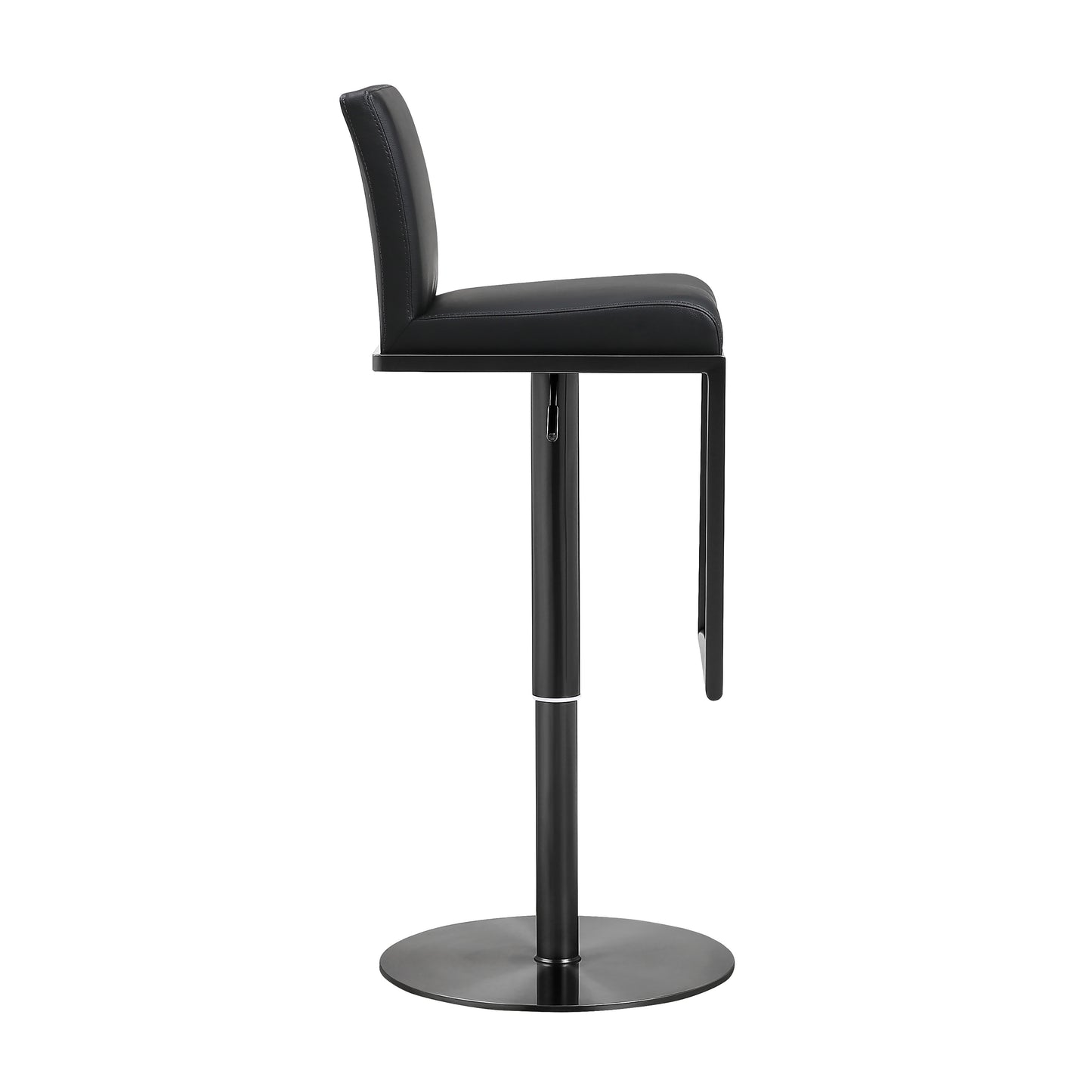 Amalfi Performance Vegan Leather Adjustable Stool - Black - Image 4