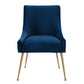 Beatrix Performance Velvet Dining Chair - Navy - Image 3