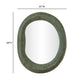 Orpheus 22"X28" Ribbed Forest Green Fiberglass Thick Wall Mirror - Image 6