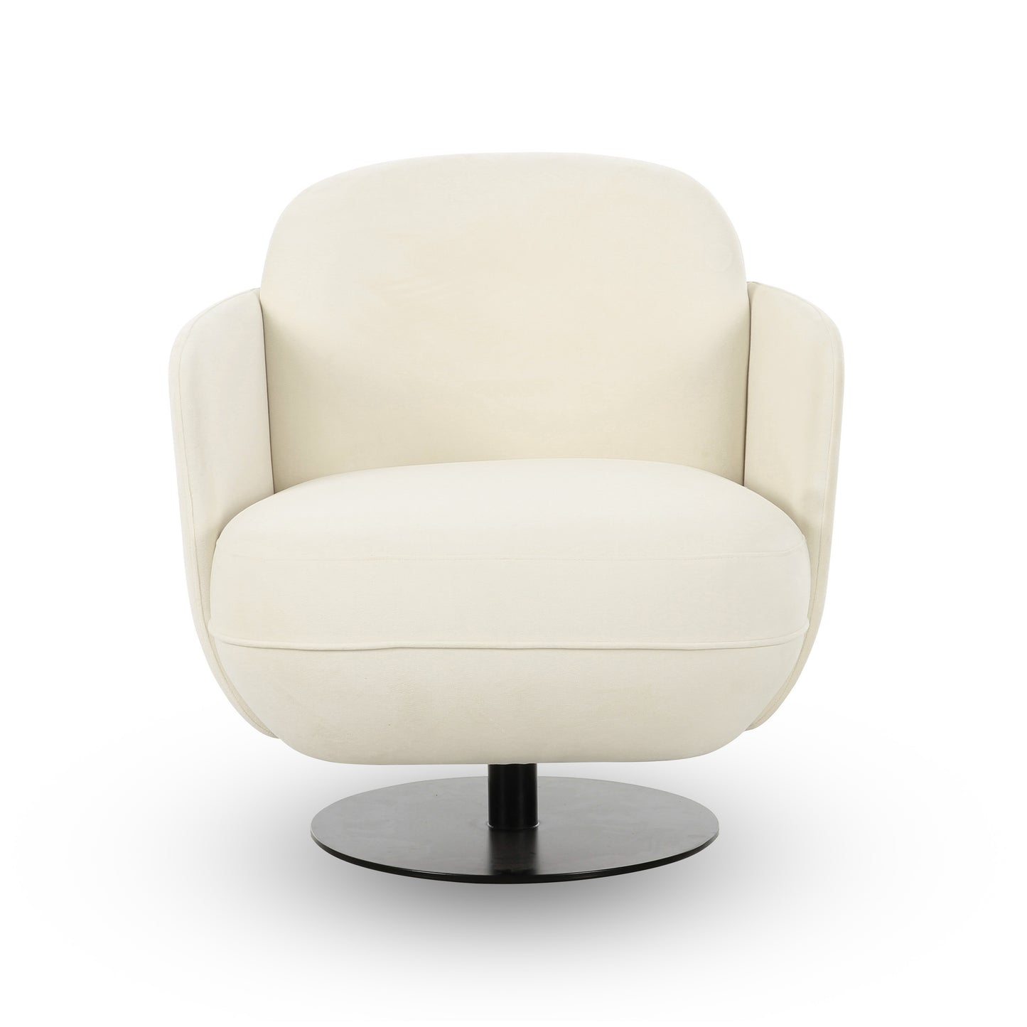 Solange Swivel Accent Chair - Cream - Image 3