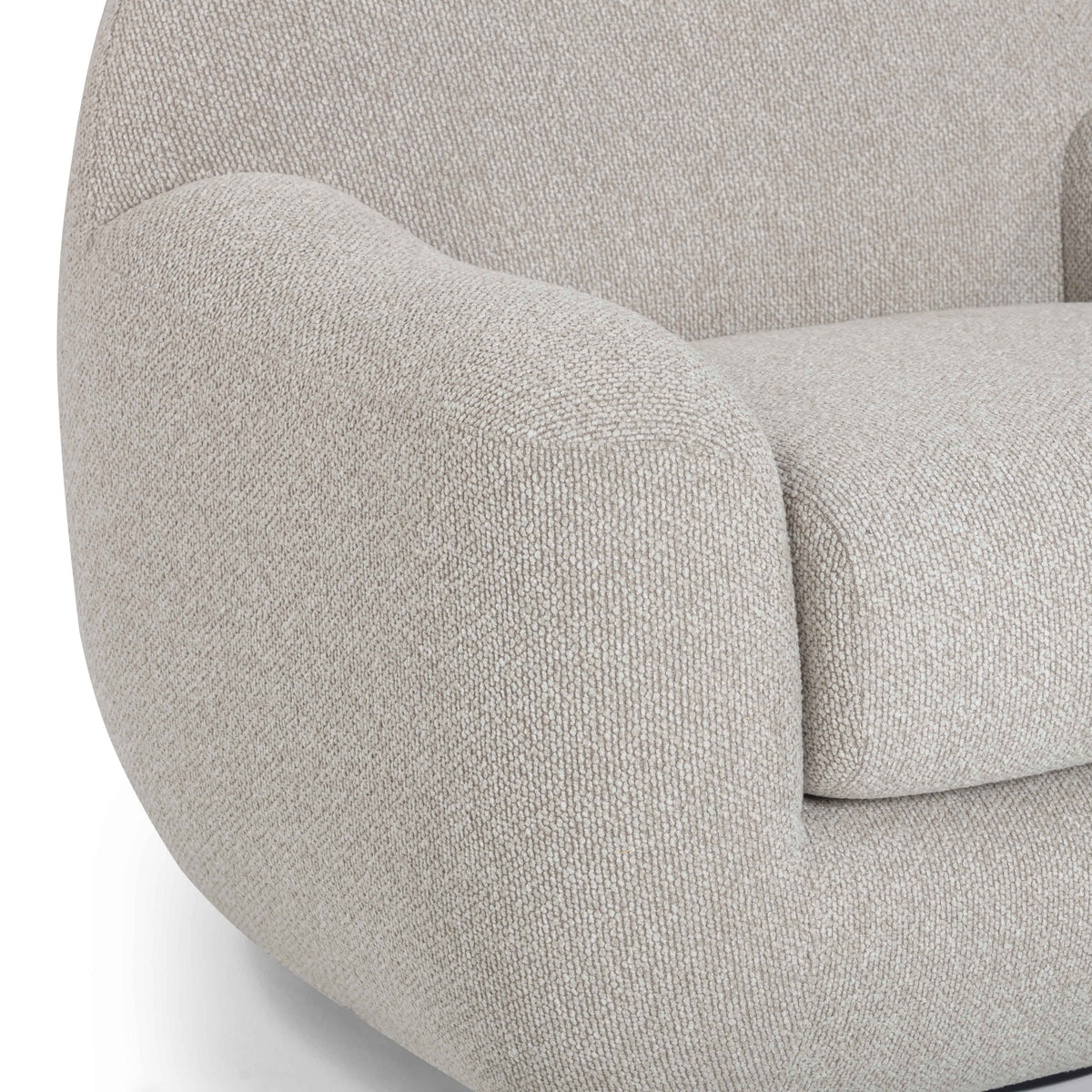 Tiago Swivel Accent Chair - Warm Grey - Image 6