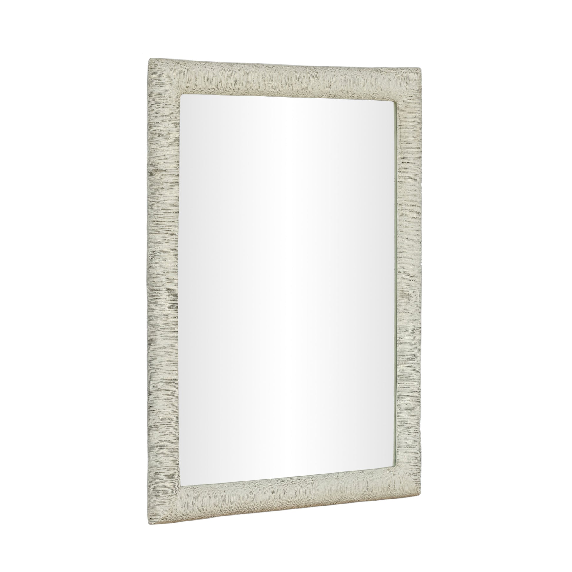 Orpheus 34"X47" Ribbed Faux Stone Rectangular Wall Mirror - Image 2