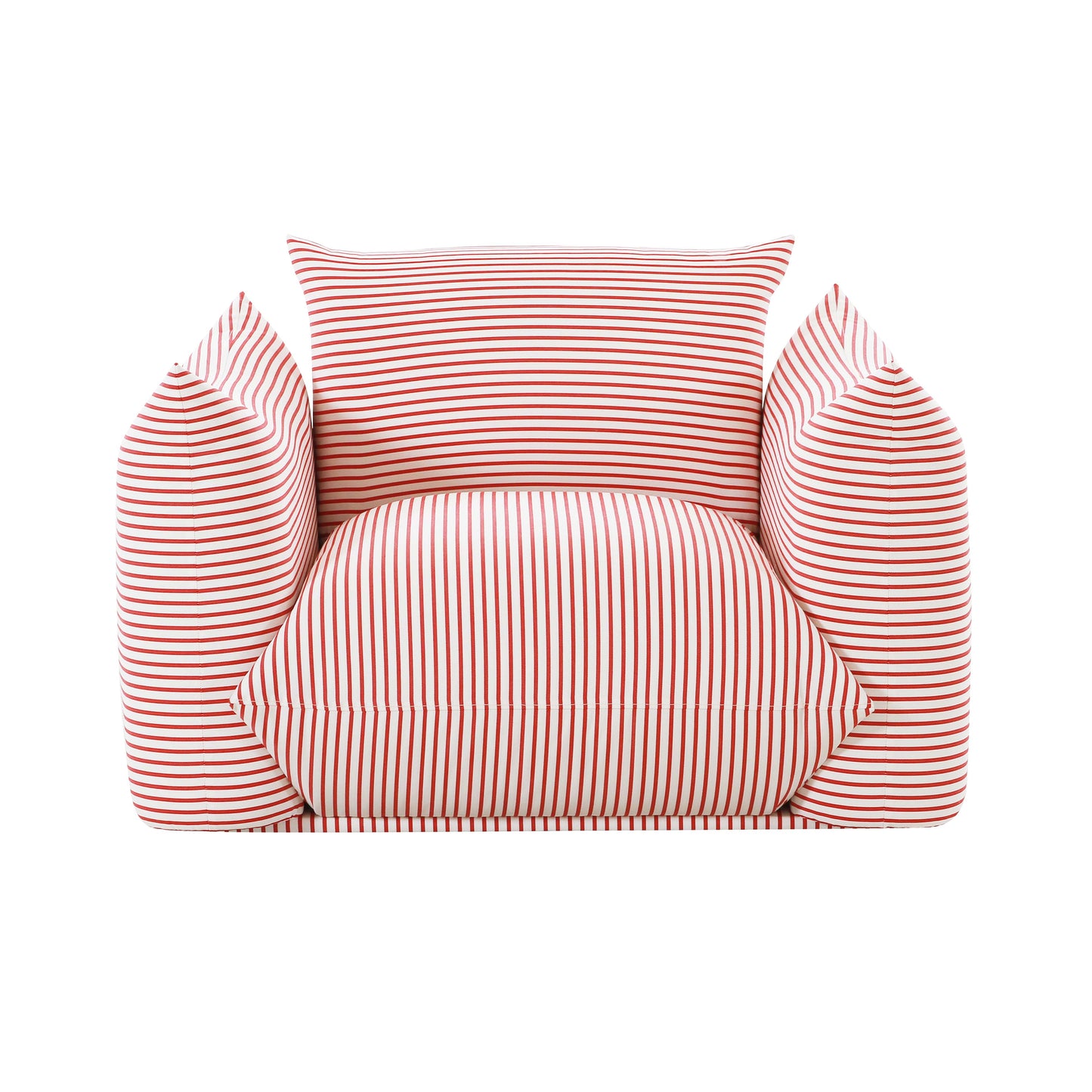 Saint Tropez Stuffed Indoor/Outdoor Armchair - Red - Image 3