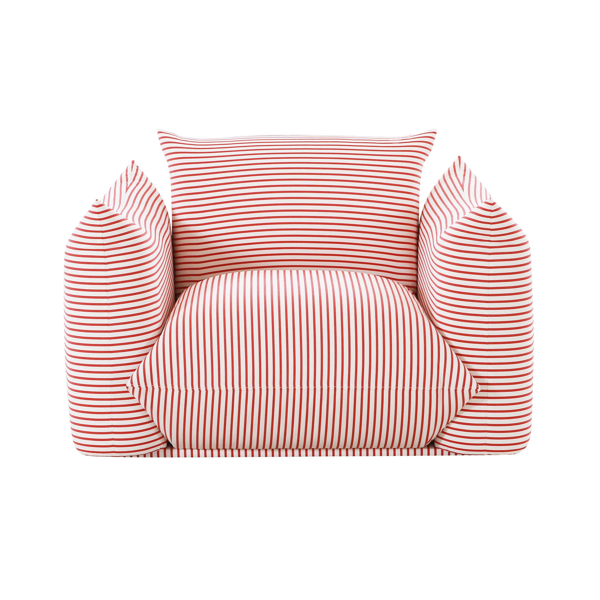 Saint Tropez Stuffed Indoor/Outdoor Armchair - Red - Image 3