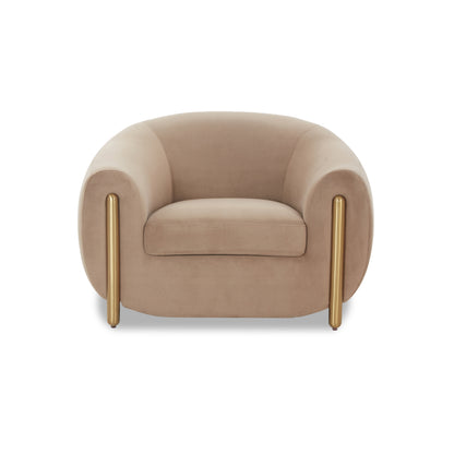 Lina Accent Chair by Inspire Me! Home Decor - Cafe Au Lait - Image 1