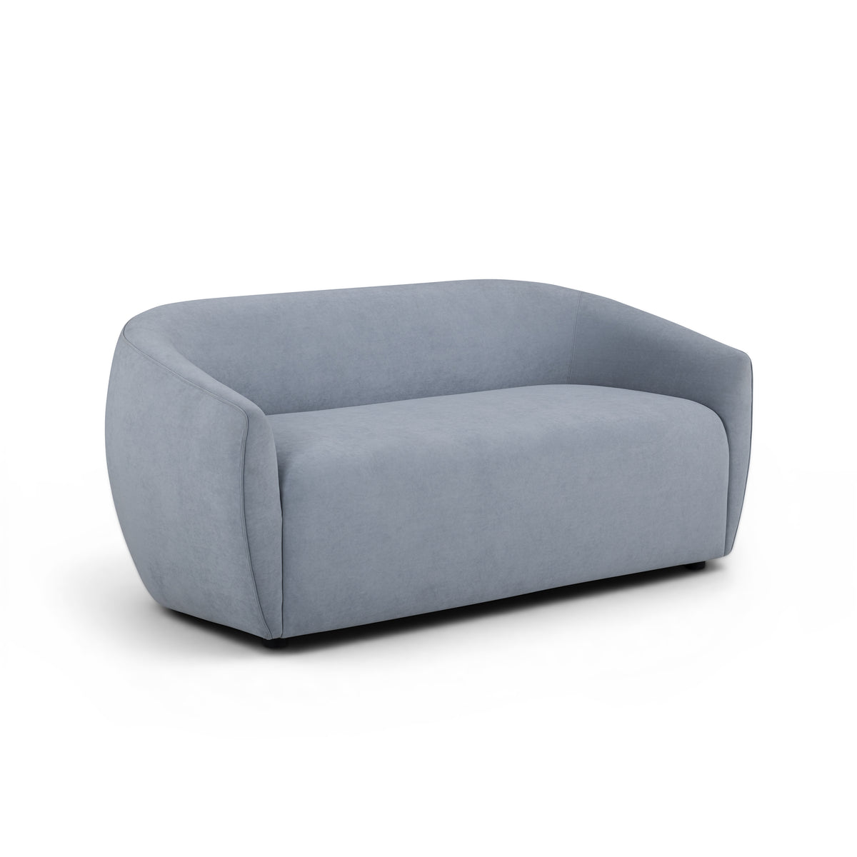 Jordan 70" Textured Performance Velvet Loveseat - Baby Blue - Image 2