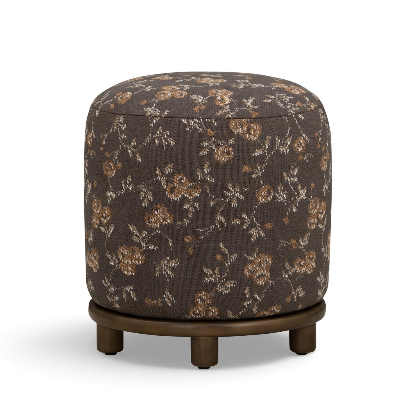 Bisou Performance Jacquard Ottoman - Java Floral - Image 1