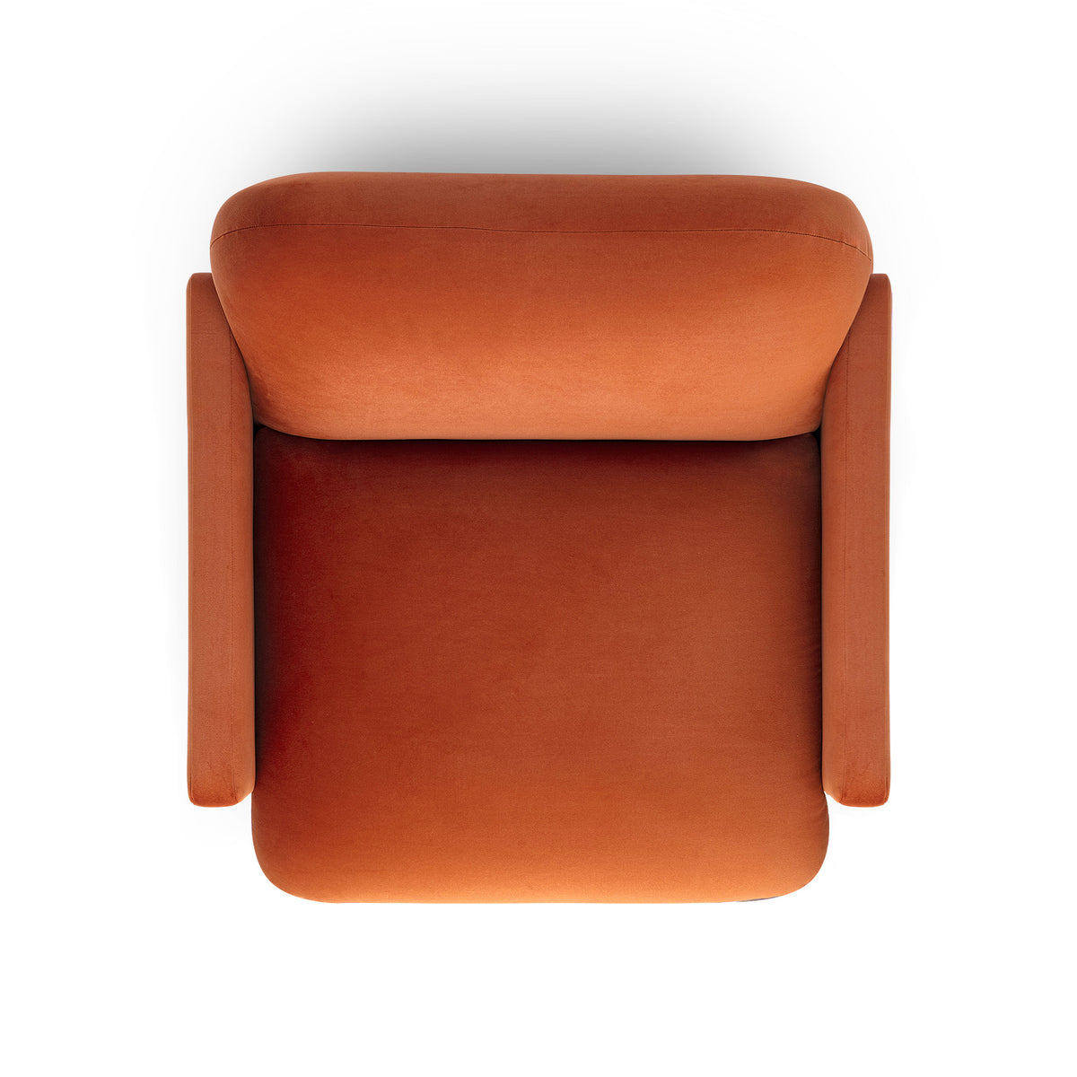 Azalea Performance Velvet Accent Chair - Rust Orange - Image 4