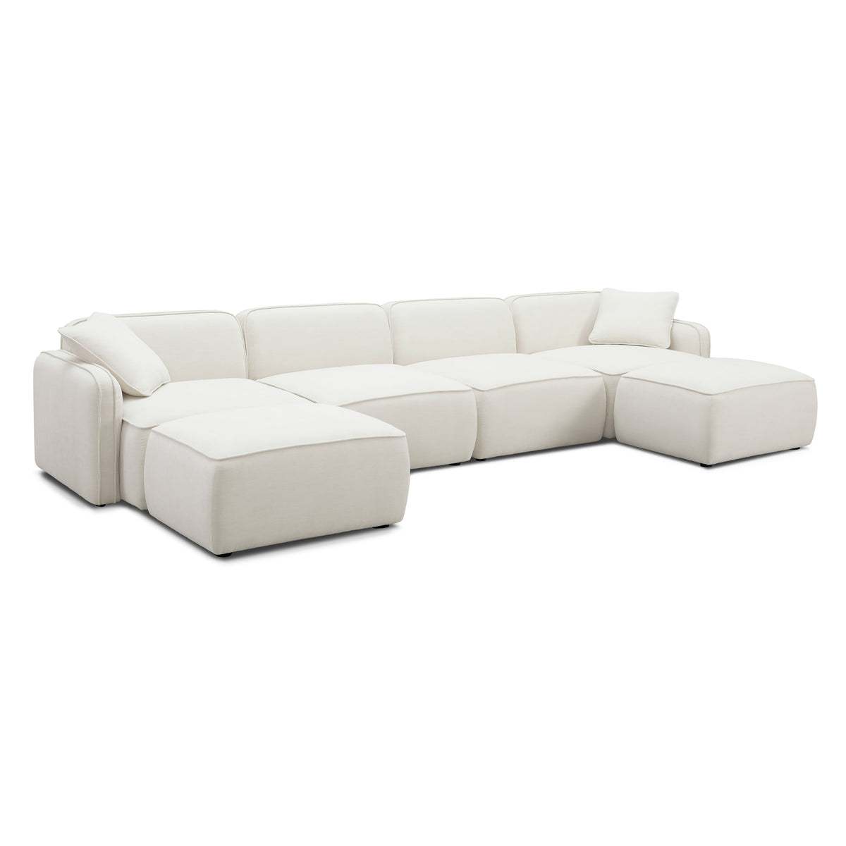 Travie 6-Piece Modular U-Sectional - Sand - Image 3