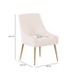 Beatrix Performance Velvet Dining Chair - Cream - Image 8