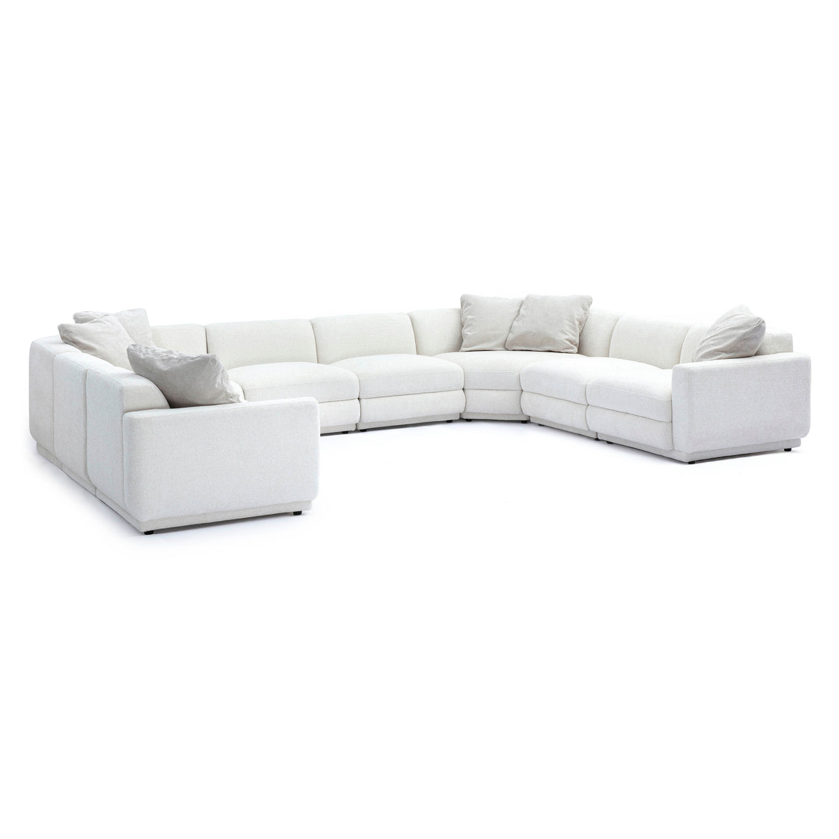 Perry 8-Piece Modular Large U-Sectional - Cream - Image 3