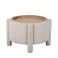 Bellamy Railroad Chenille Storage Stool With Reversible Tray Top - Cream - Image 4