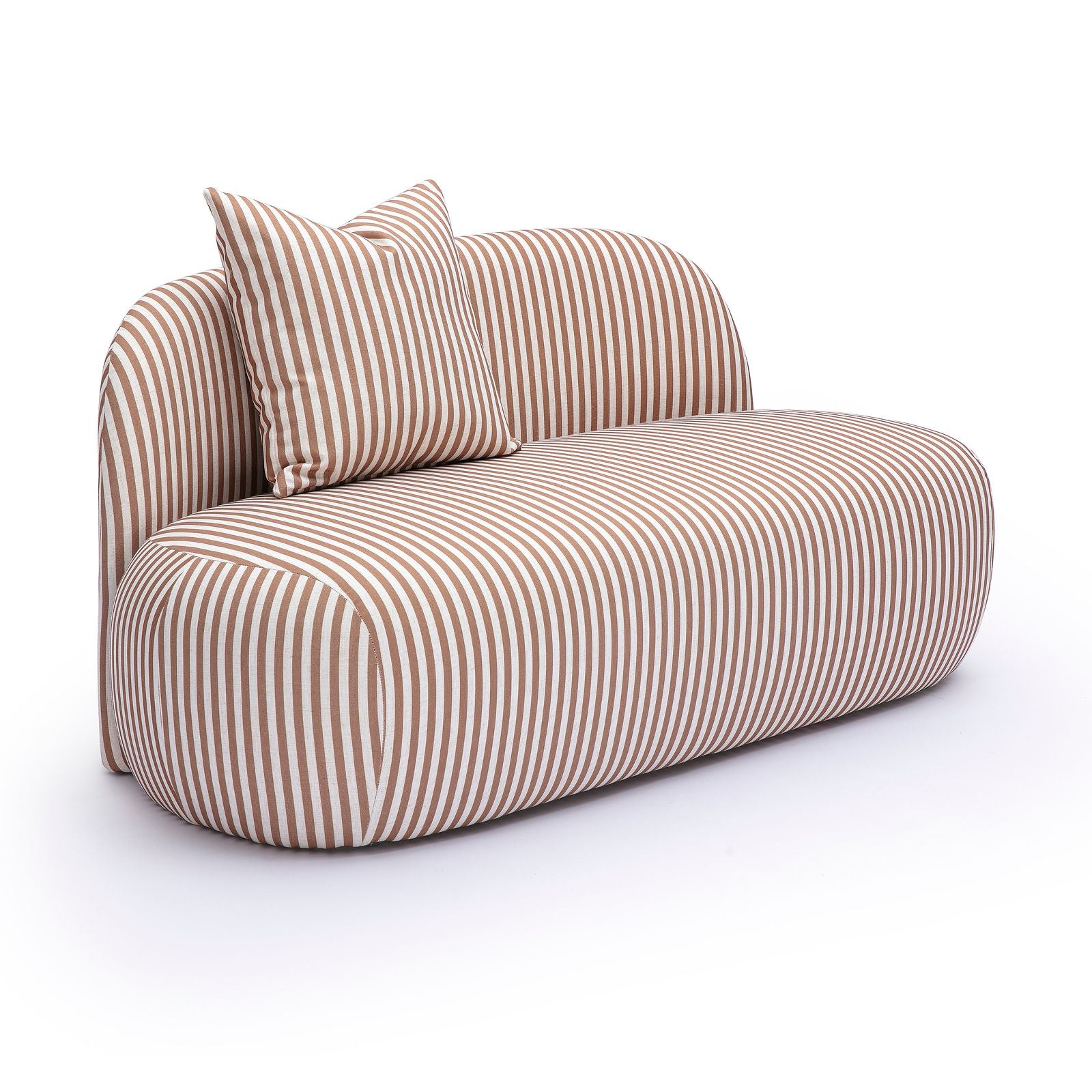Carraway 59" Loveseat - Brown Stripes - Image 3