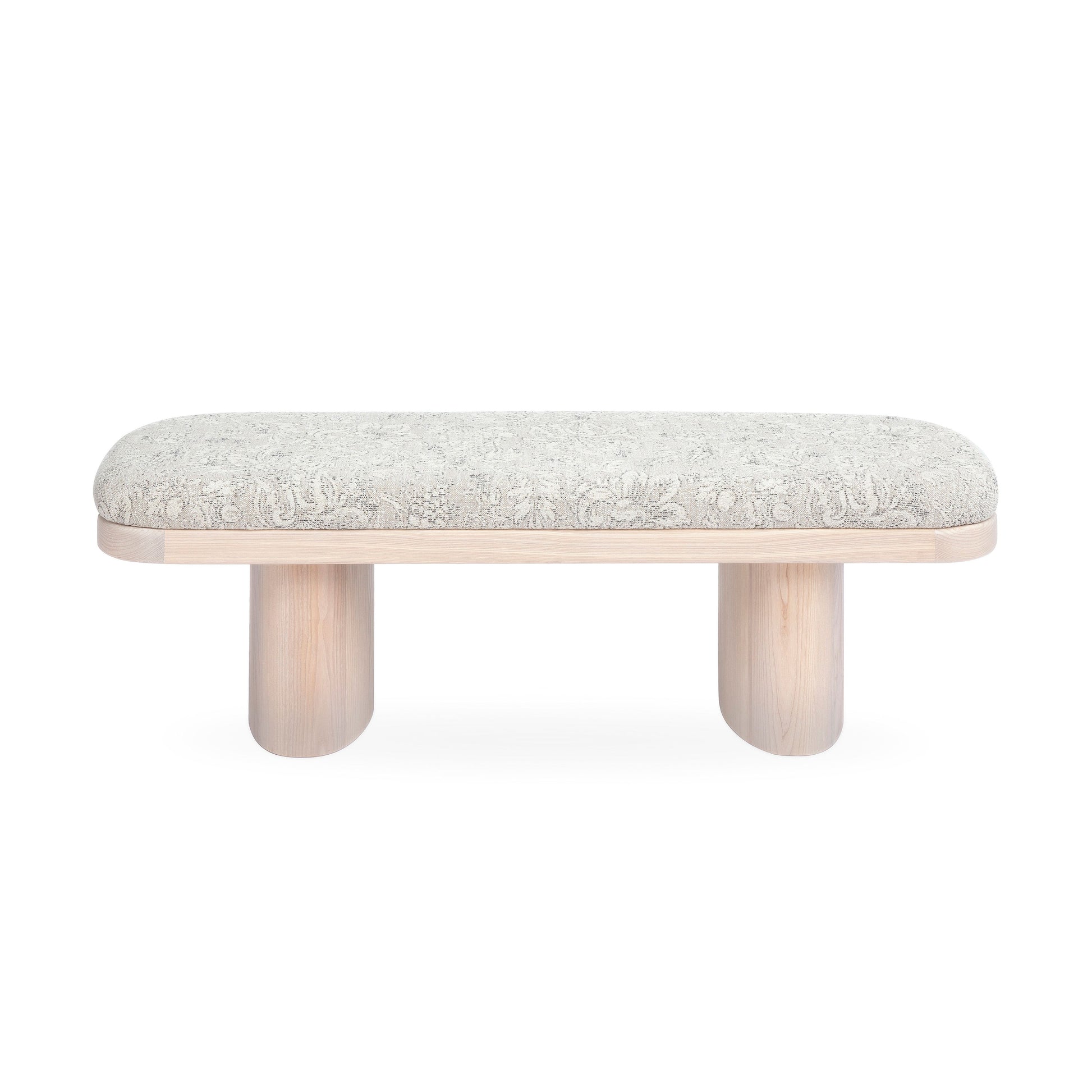 Ollie Upholstered Bench (48"-57") - Neutral Floral / 48" - Image 2