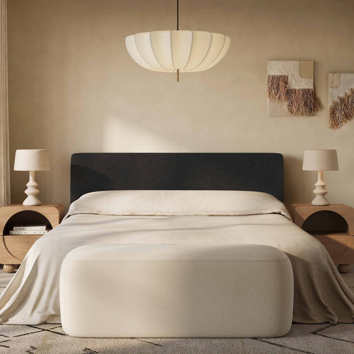 Isla Upholstered Bed - Charcoal / Queen - Image 2