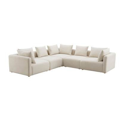 Hangover 5-Piece Modular L-Sectional - Off-White - Image 1
