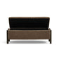 Abby 52" Nubby Fabric Storage Bench - Brown - Image 7