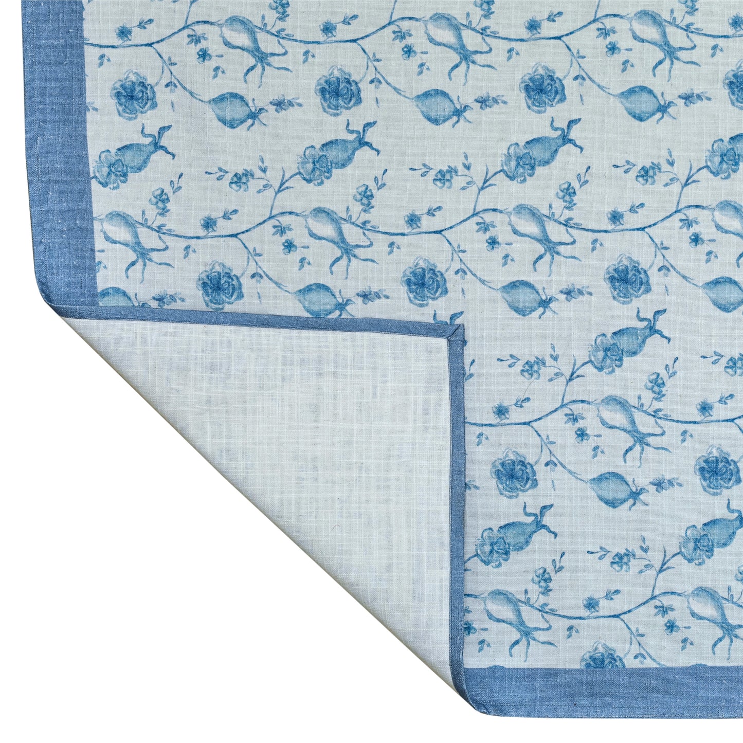 Dolce Natural Cotton Table Cloth - Baby Blue / 70