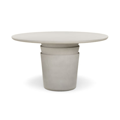 Margot 54" Indoor/Outdoor Round Dining Table - Light Grey - Image 1