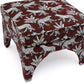Raji Leopard Performance Jacquard Ottoman - Brown - Image 5